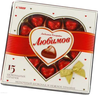 Liubymov Milk Chocolate Heart Candies with Nut Praline 125g — photo 3