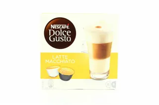 Natural ground roasted coffee Nescafe Dolce Gusto Latte Macchiato 100% Arabica 8х6.5g + dry milk and sugar mix 8х17.8g Great Britain — photo 5
