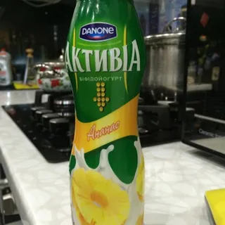 Bifidoyogurt Danone Activia Pineapple 1.5% plastic bottle 290g — photo 2