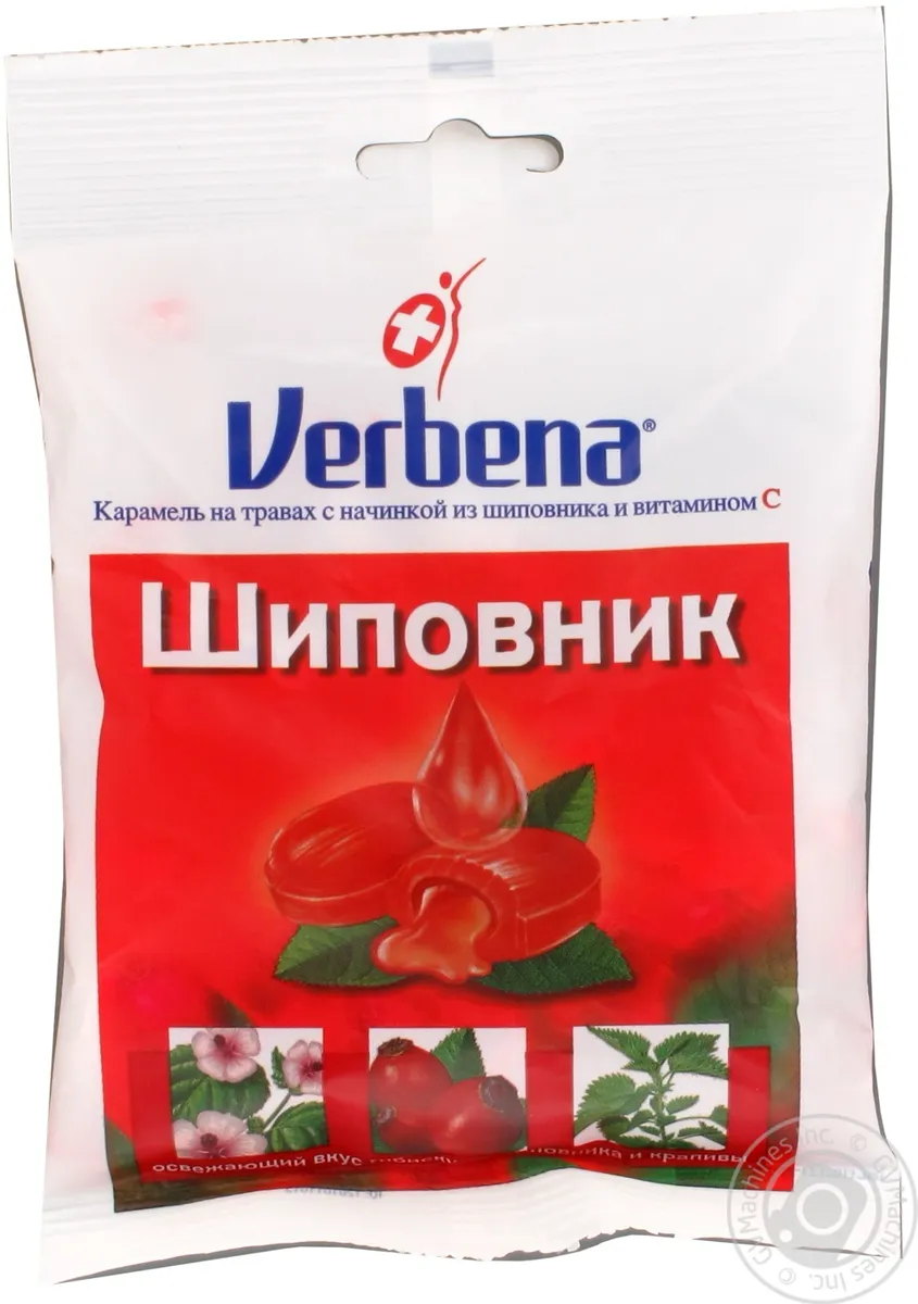 Льодяники Verbena Шипшина з вітаміном С 60 г