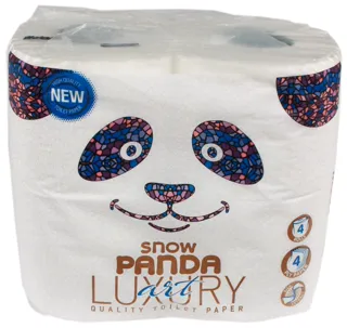 Snezhnaya Panda Luxury Art Toilet Paper 4-ply 4pcs — photo 4