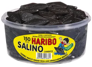 Haribo Salino Licorice, 150 pcs, 1200g tub — photo 4