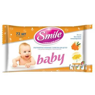 Smile Baby Sea Buckthorn Calendula Wipes 72 pcs — photo 2