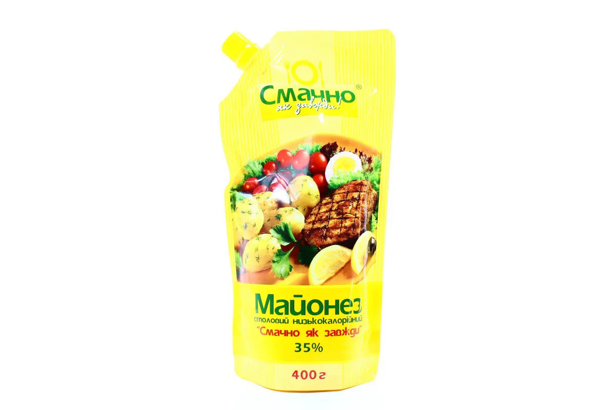 Mayonnaise Smachno Yak Zavzhdy! 35% doypack 400g