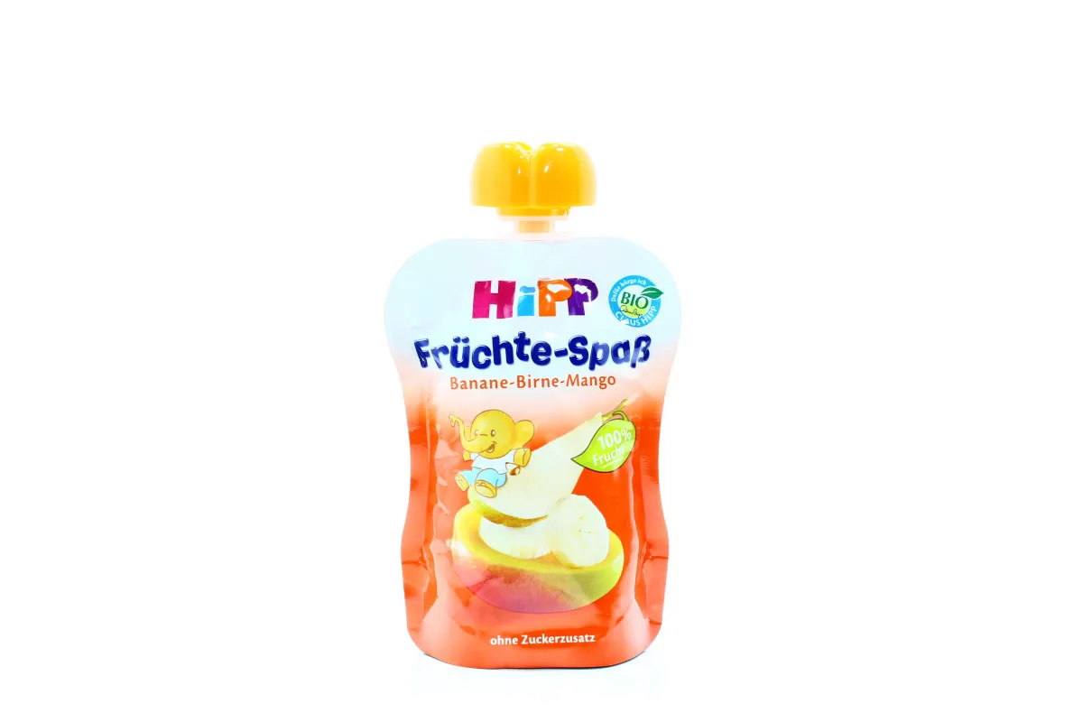 Hipp Banana-Pear-Mango Puree for Children from 6 Months Doy-Pack 90g