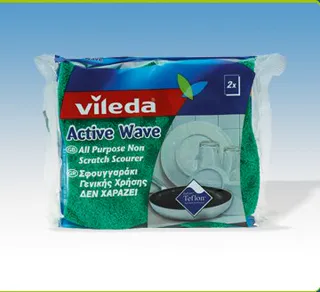 Vileda Active Wave Foam Back Scourers x2 [4 pcs], cleaning sponge — photo 4