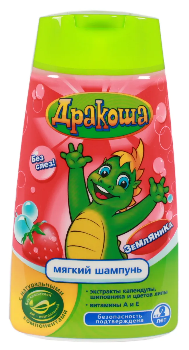 Шампунь-кондиціонер дитячий Drakosha Happy moments з ароматом суниці 2 в 1 240 мл