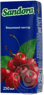 Sandora Cherry Nectar Clarified Pasteurized 250ml Tetrapak — photo 3