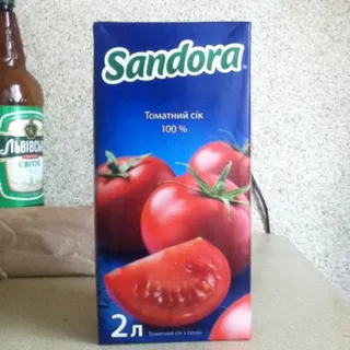 Sandora Tomato Juice with Salt Tetra Pak 2L — photo 11