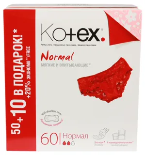 Kotex Normal Daily Panty Liners 60 pcs — photo 5