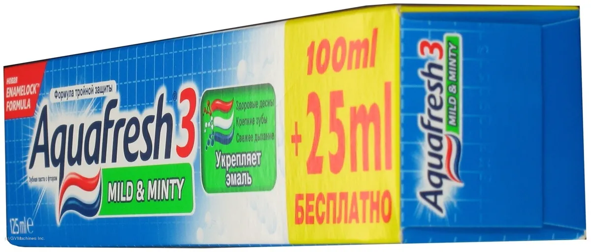 Зубна паста Aquafresh М'яко-м'ятна формула потрійного захисту 125 мл