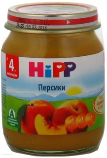 Hipp Peach Puree No Sugar Added for Children from 4 Months Glass Jar 125g — photo 5