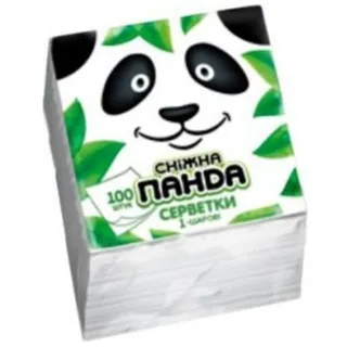 Snizhna Panda Napkins 100pcs — photo 5