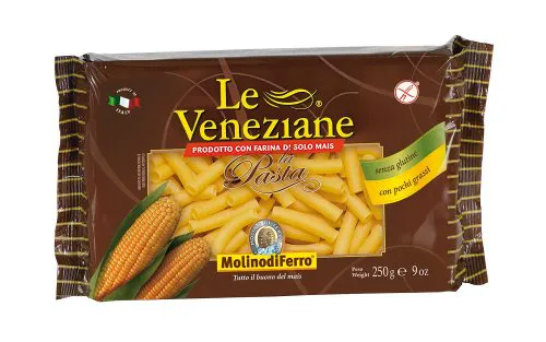 Le Veneziane Італійська паста Tubetti Rigate без глютену, 250 г