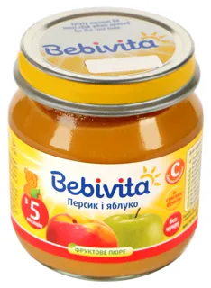 Пюре Bebivita Персик і яблуко 5 місяців 100г — фото 3