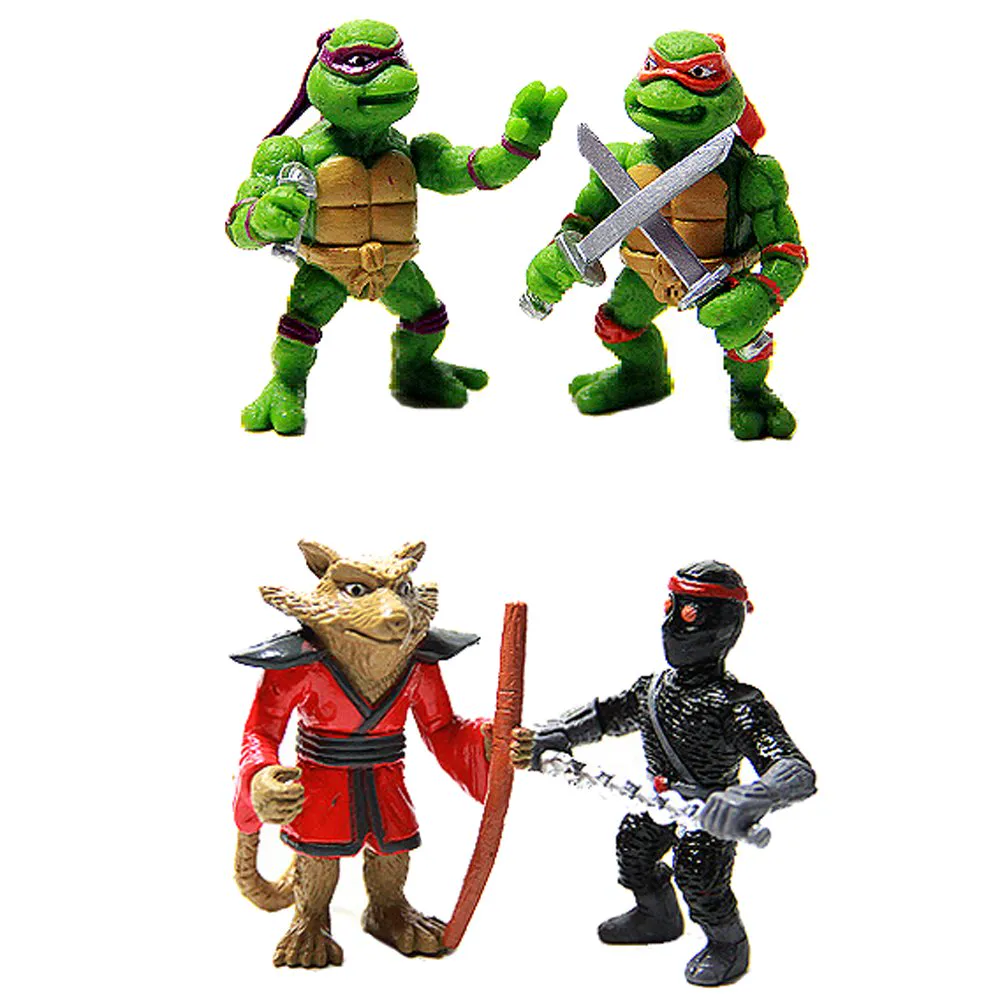 Win8Fong Черепашки-ніндзя TMNT ПВХ Набір іграшок торт топпер / Леонардо / Рафаель / Мікеланджело / Донателло