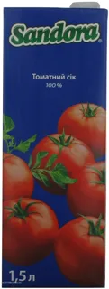 Sandora Tomato Juice with Salt Reconstituted 1.5L — photo 2