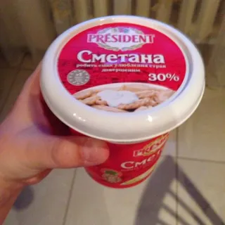 President Sour Cream 30% 400g — photo 3