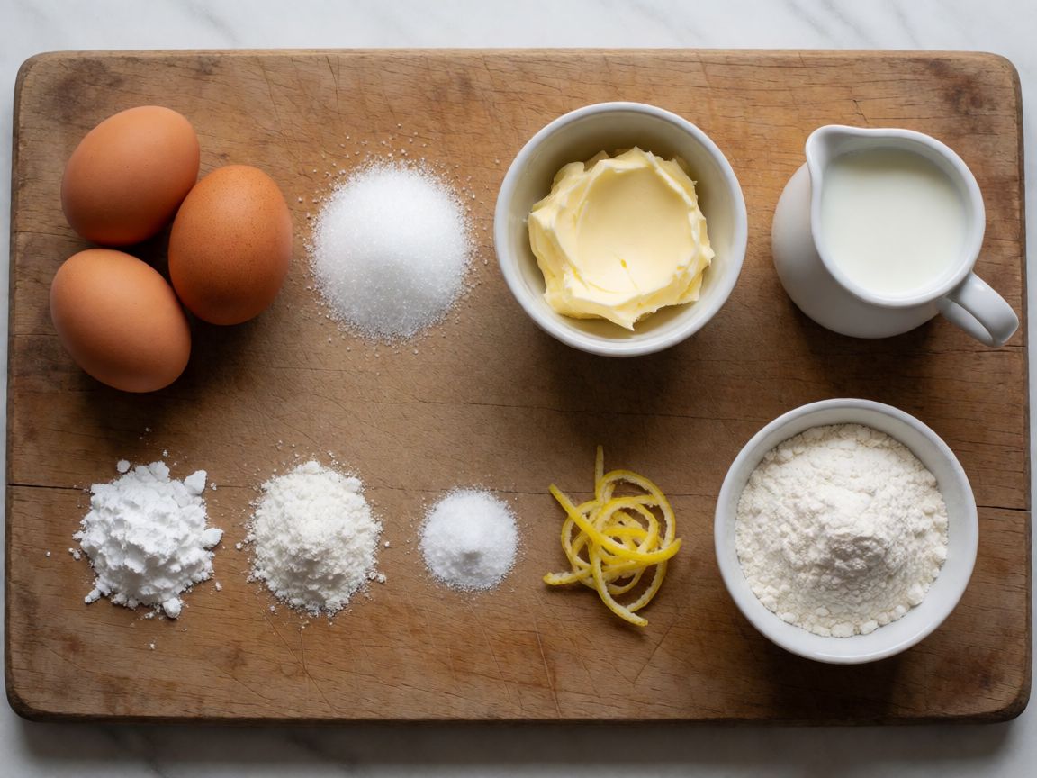 Cream and Strawberry Cake — ingredients: Eggs, Caster sugar, Butter, Milk, Potato starch, Plain flour
