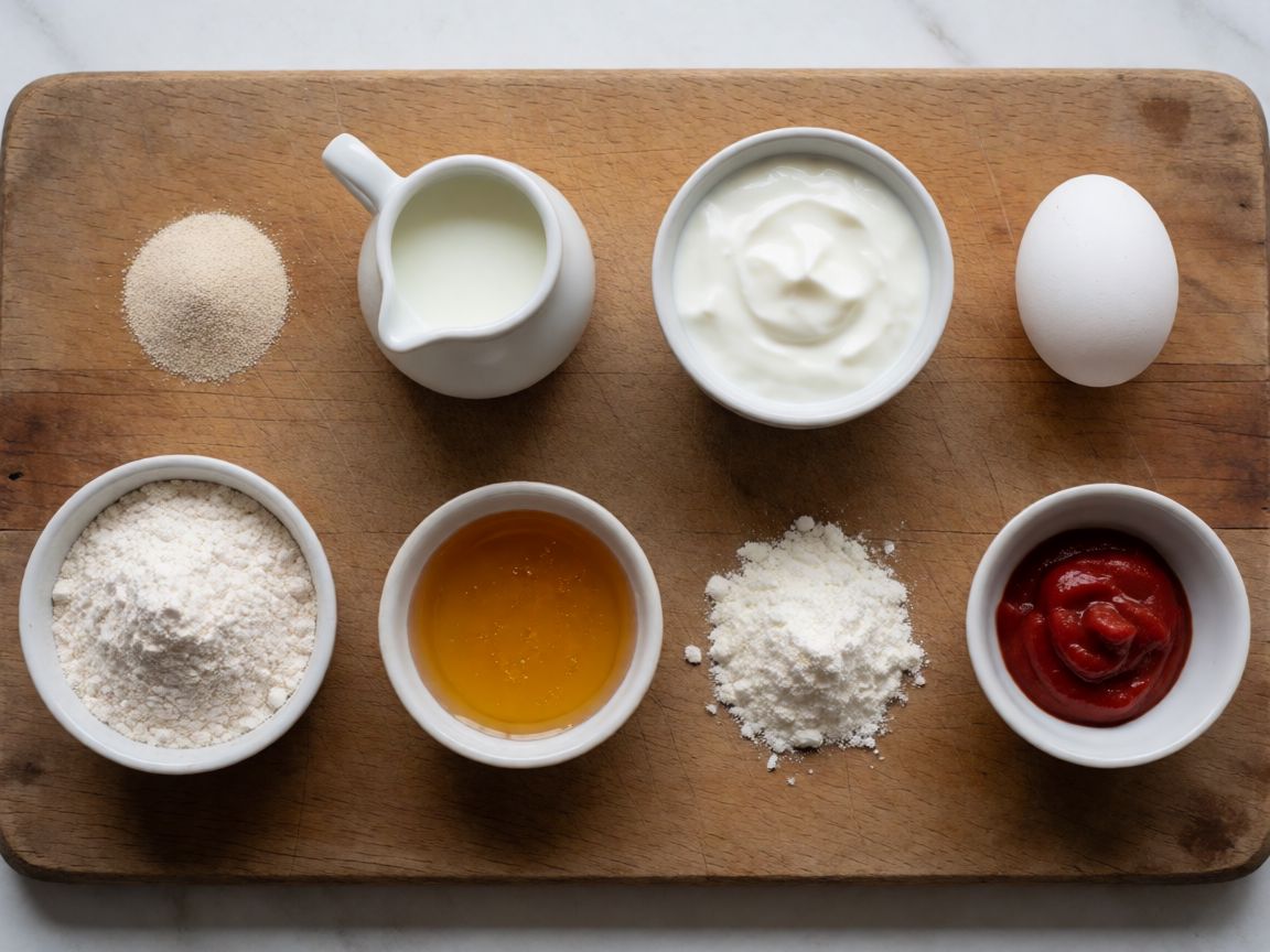 Tomato Rolls — ingredients: Yeast, Milk, Yogurt, Olive oil, Egg, Honey