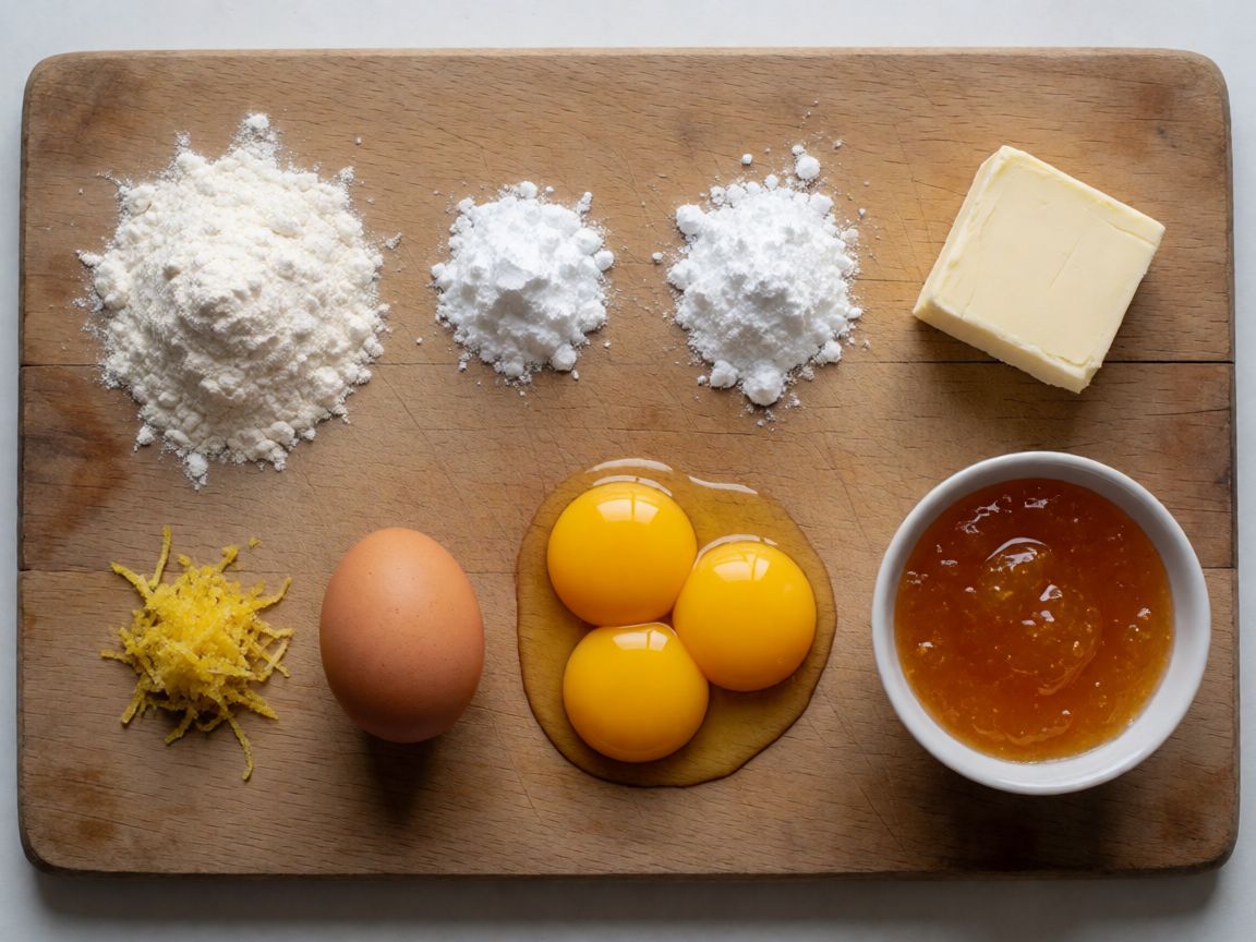 Persimmon Strudel — ingredients: Plain flour, Icing sugar, Caster sugar, Butter, Eggs, Egg yolk