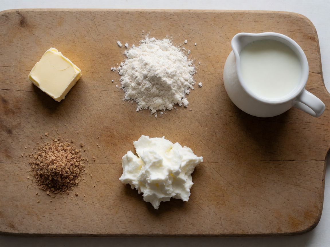 Mushroom Lasagne — For the mornay sauce (ingredients): Butter, Plain flour, Milk, Nutmeg, Mozzarella